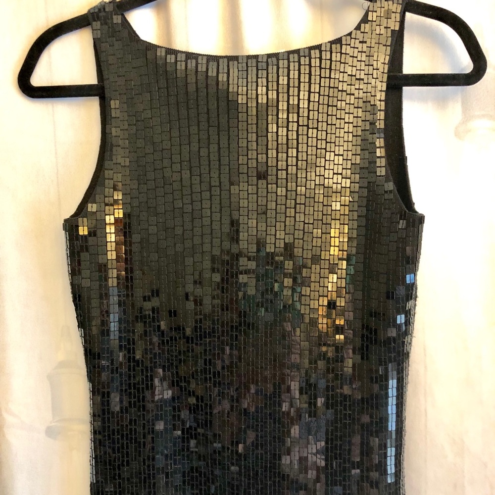 NWT Ann Taylor black Sequin Top, SZ S